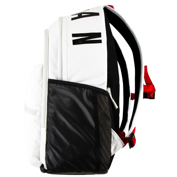 Authentic Jordan Air Patrol Backpack 29L in White w Red and Black Accents-Large - Picture 8 of 12